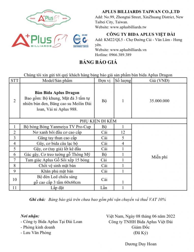 Bàn Aplus Dragon Eco với mức giá cực kỳ hấp dẫn